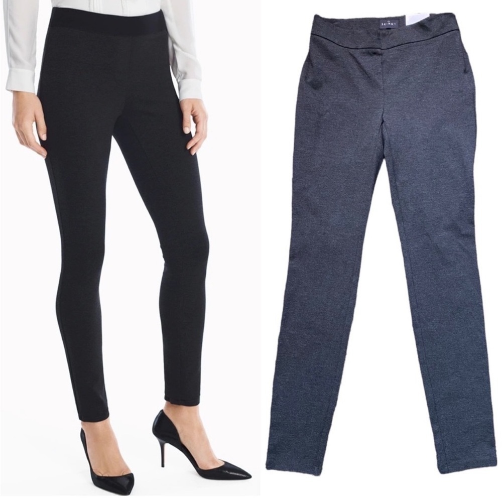 White House Black Market The Skinny Side Zip Ponte Knit Pant 4